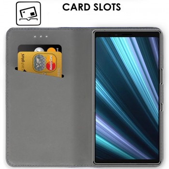 Telone atverčiamas dėklas - auksinės spalvos (XPERIA 1) Telone atverčiamas dėklas - auksinės spalvos (XPERIA 1)